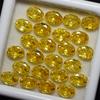 Natural Yellow Sapphire Oval Cut 9 Pcs 7x5 MM Lot CERTIFIED Loose Gemstone s-45000