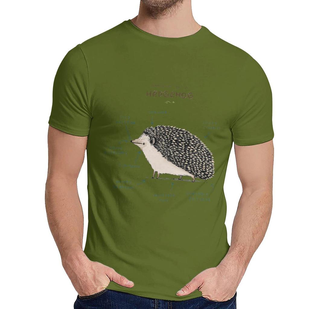For Male Tee Shirt Anatomy Of A Hedgehog Soft Harajuku Classic Round Neck Vintage T Shirt