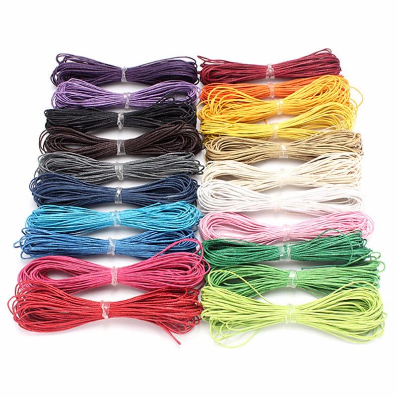 10 meters 1mm Waxed Cotton Cord Waxed Thread Cord String Strap Necklace Rope Bead DIY Jewelry Making For shamballa Bracelet