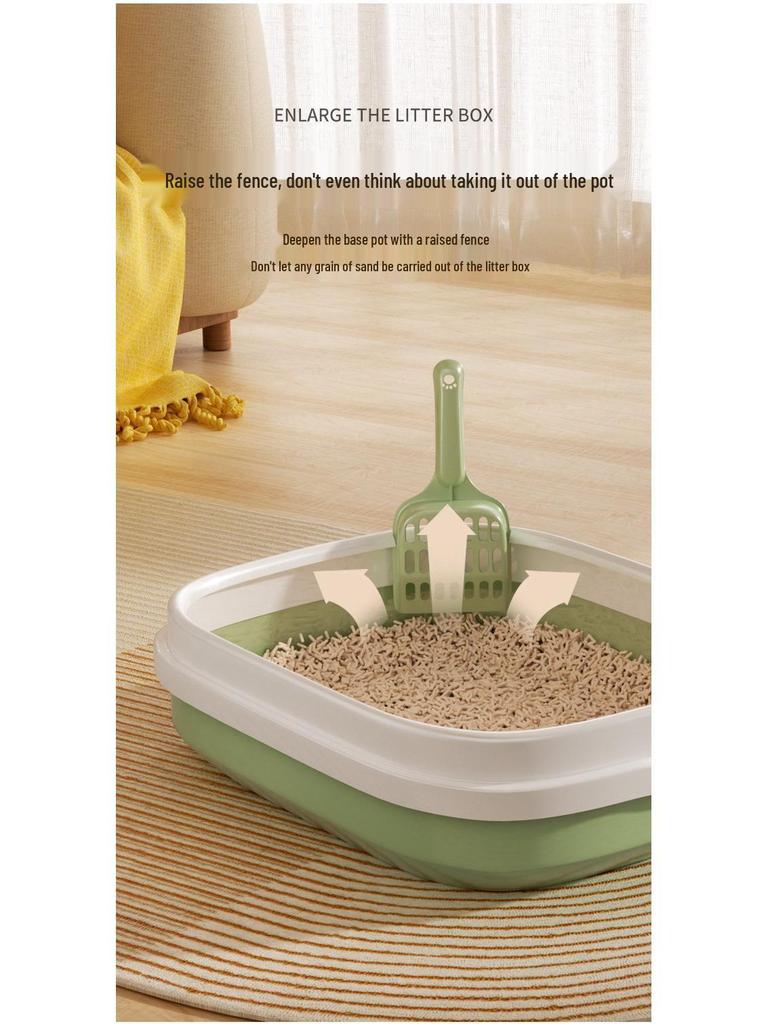 Extra Large Anti-Splash Cat Litter Box with Deodorizer