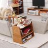 1Pcs 1: 12 Dollhouse Mini Cherry Wood Display Shelf Cabinet Miniature Storage Rack Doll House Furniture Model Toys