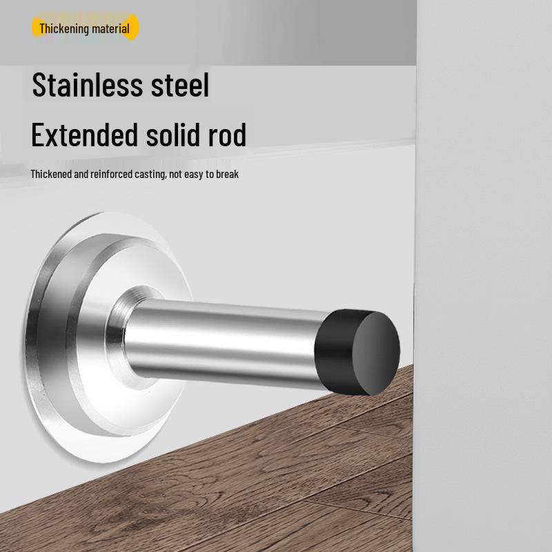 Stainless Steel Anti-Collision Rubber Door Stopper for Glass and Entrance Doors