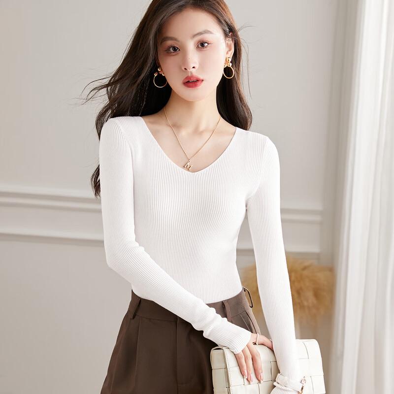 Women's 100% Mulberry Silk V-Neck Knit Sweater