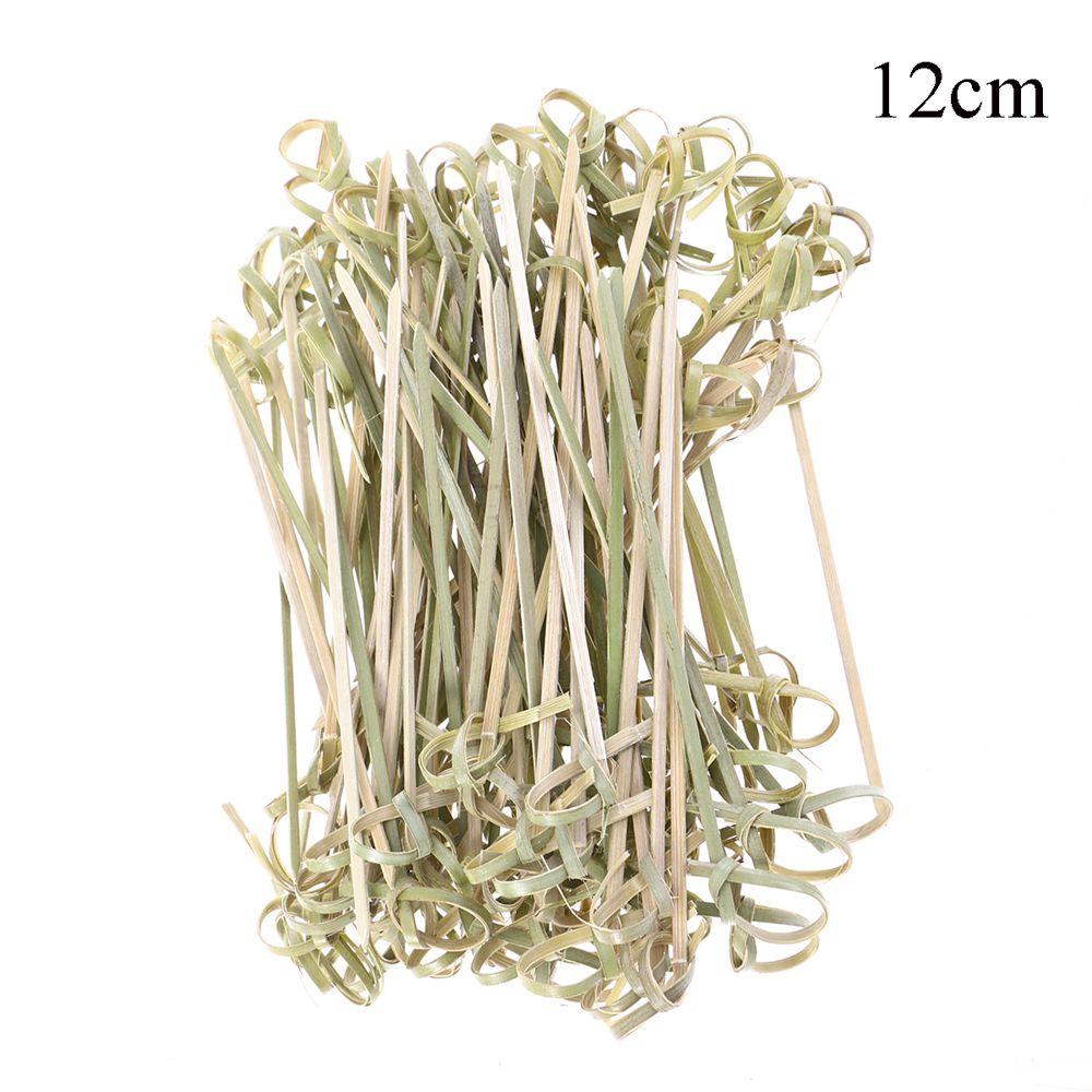 100pcs Disposable Bamboo Knot Stick Skewers Cocktail Picks Fruit Forks Barbeque Party Decoration Bar Tool