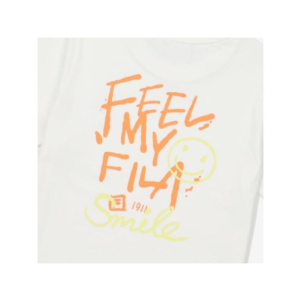 [fila Kids] Smile Back Graphic T shirT  Fk2rsf2207x Owh  q0zFk2rsf2207xOwh