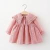 Girls Princess Dress with Lace Big Collar Embellishment for Wedding Birthday Party