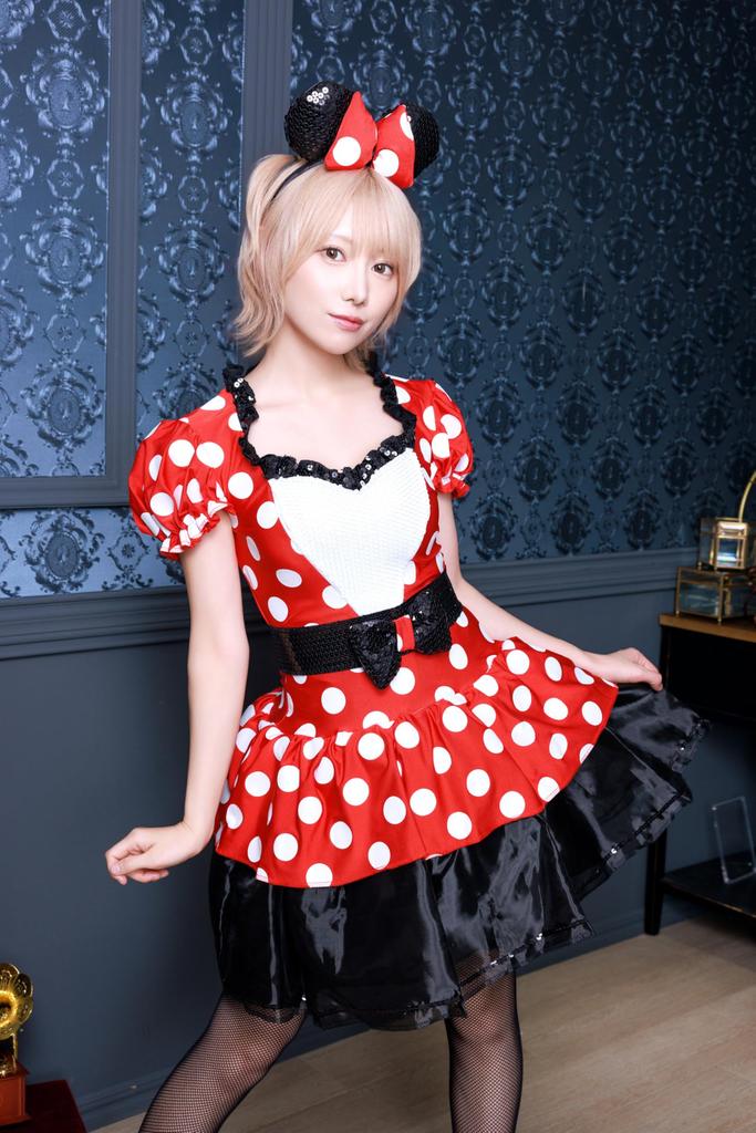 Disguise Disney Cosplay Halloween Official Minnie Mouse Grim Red Minnie, Women's, Size M, Red, 67699B