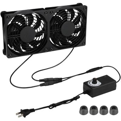 2er-Pack 120mm leiser Lüfter 100V 240V AC Netzteil für PC und Router mit variabler Geschwindigkeitsregelung DC3 12V