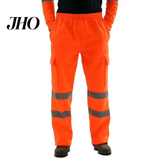 Pantaloni Resistenti agli Strappi da Lavoro Vita Elastica Tessuto Resistente agli Strappi Alta Visibilità Caldi Pantaloni Strisce Riflettenti a Doppio Strato Sicurezza Indumenti da Lavoro Robusti
