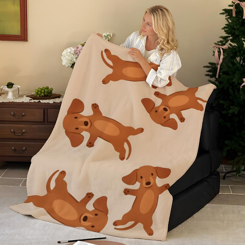 Tier s-Wurst d-Hunde Werfen Flanelldecke, Weich Warm, Langlebig & Waschbar niedlich Cool