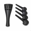 Carbon Fiber Cello Tailpiece with Fine Tuners for 4/41/8 Cellos 4/4 Black Ebony Shell Inlay