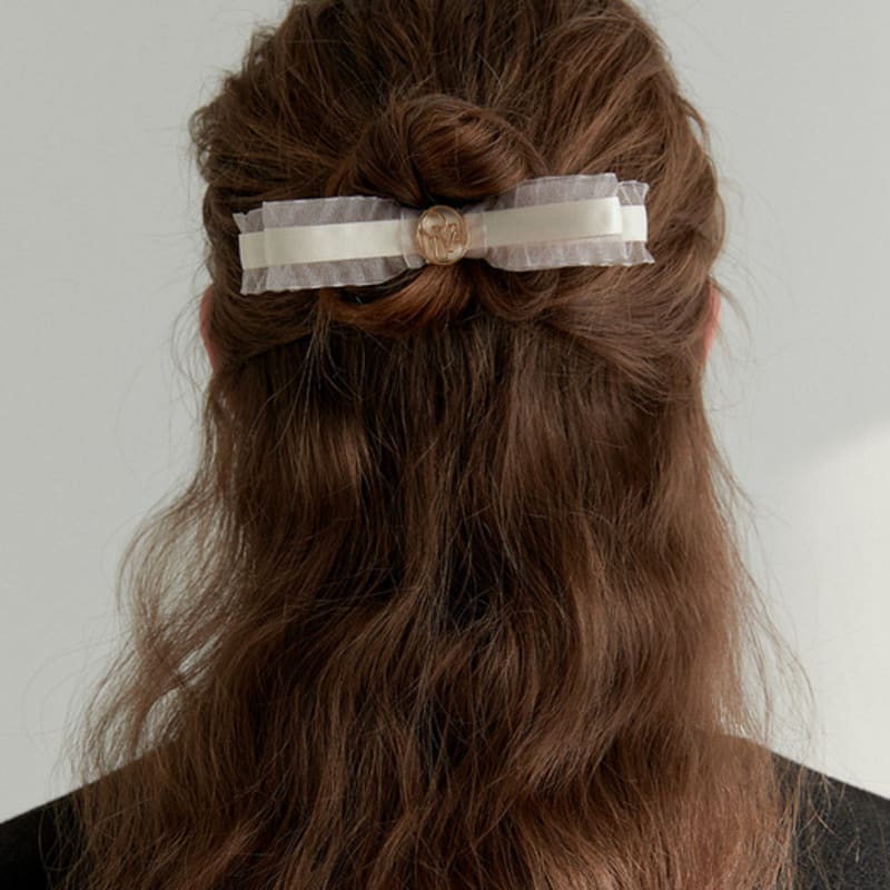 

OVLA double lace shirring ribbon pin HP018 beige