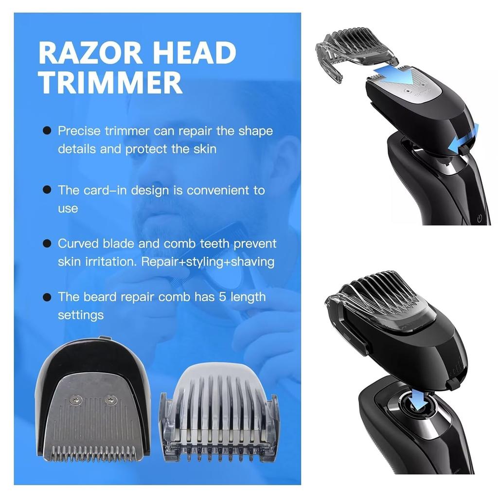 2025 New Shaver Beard Trimmer Replacement Parts for P-hilips N-orelco Series 5000 9000 Sensotouch RQ1150 RQ111 RQ32 RQ1250 S9911 Head Smartclick