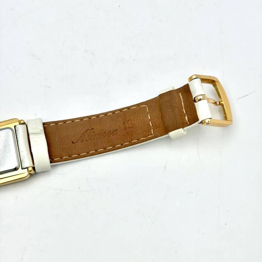 Used [New Battery] SEIKO LASSALE Ladies Watch Shell Square Gold Roman 1F20-5150 550067