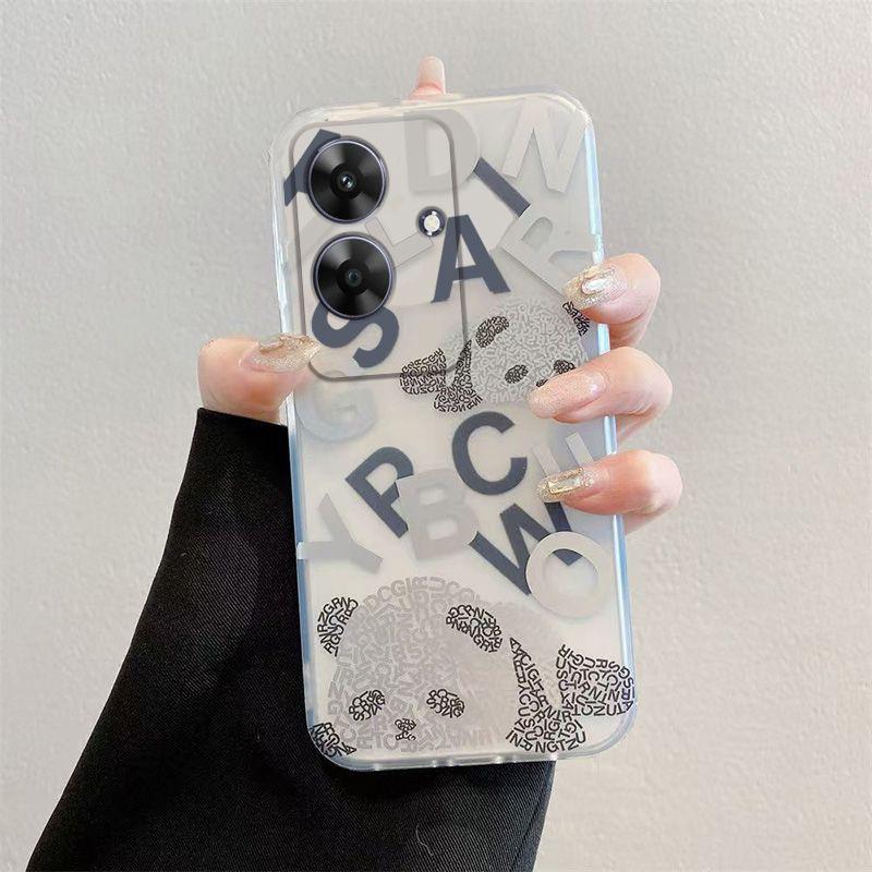 

Чехол для мобильного телефона RealmeNote60 Панда Противоударный Супер Огонь Граффити Грязеотталкивающий Креативность Real Note60 [Single Shell]