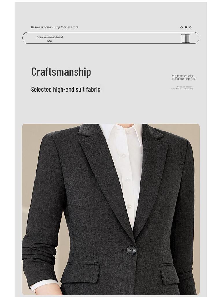 Set Cămașă și Costum de Lucru Albastru Marin pentru Femei pentru Angajați Poștali și Bancari