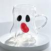 Borosilicate Glass Ghost Glass Cup with Handle Beer Cup Milk Cup Juice Cup  Halloween Party