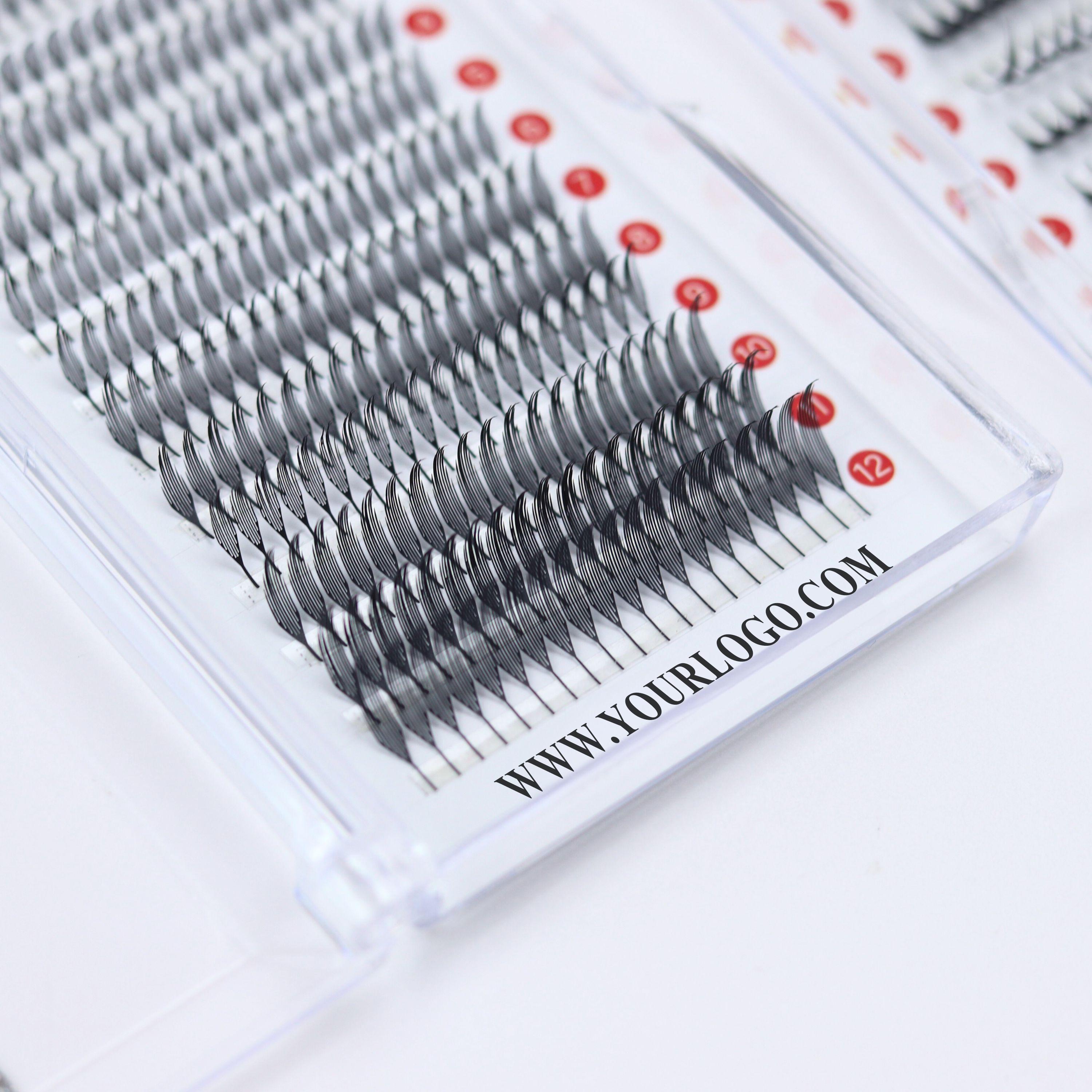 New Generation Lash Premade Fans Custom Lashes Spiky Manga Spire Tower Eyelash Comic Spire Lash Extensions Supplier CC&0.07MM&Spire Mix 8-15mm чёрный