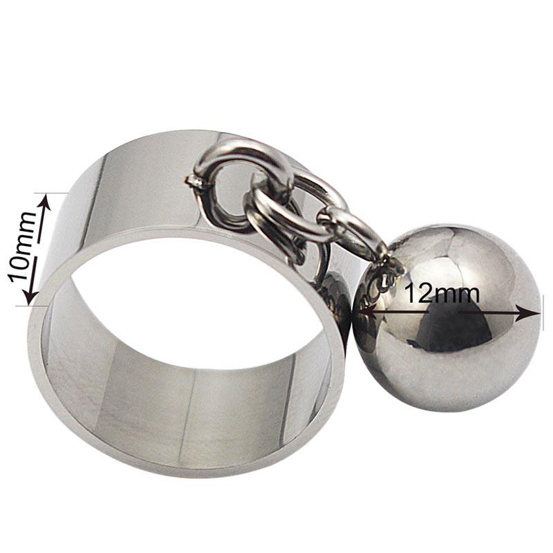

Stainless Steel European Ring Women Jewelry Silver Color Empty Ball Finger Ring For Cocktail Party Size 9 8 7 10 6 11 6