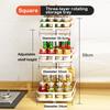 Rotatable Kitchen Storage Rack Kitchen Accessories Spice Storage Rack Clean Storage 360 Degrees Rotatable Organizer Turntable