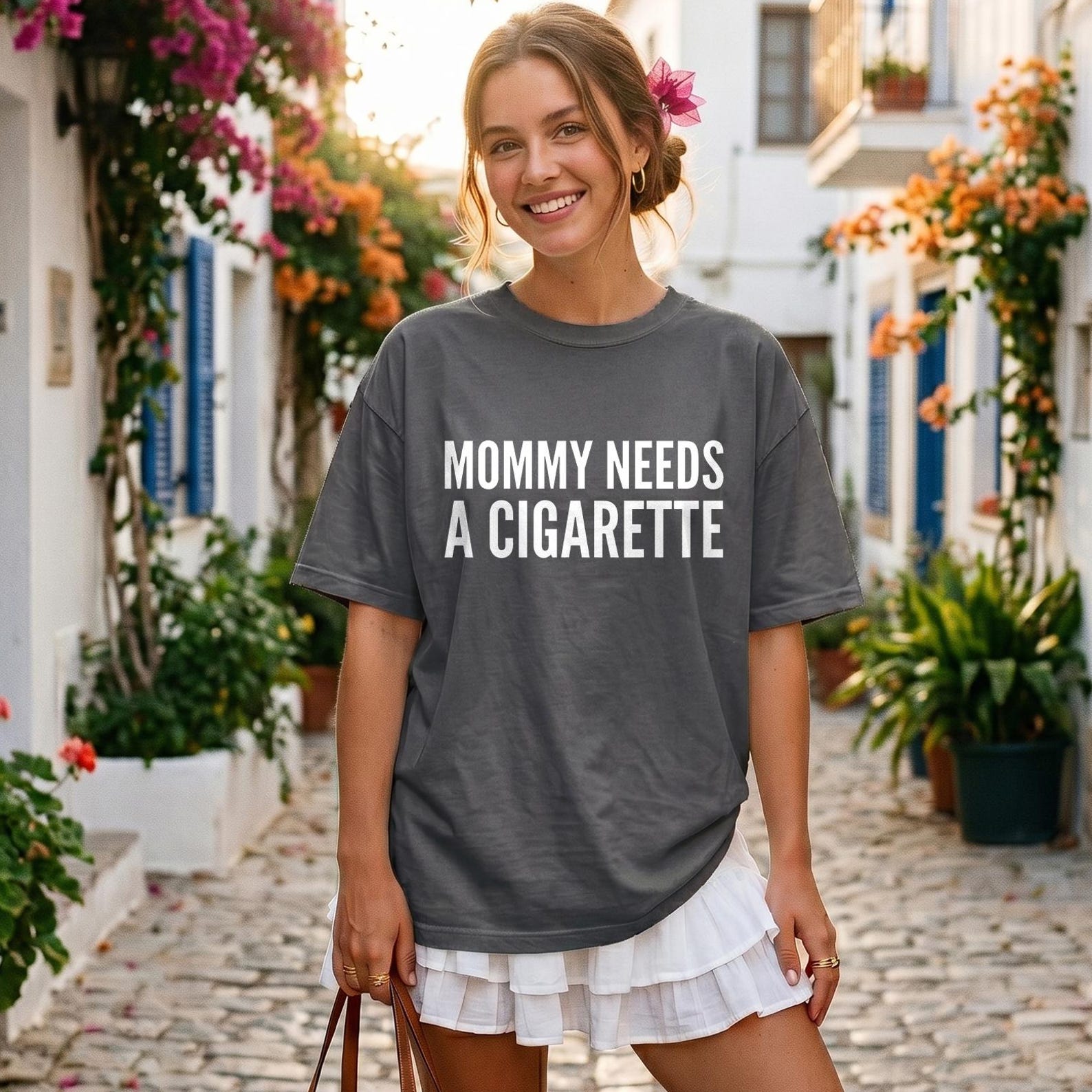 Comfort Colors® Mommy Needs A Cigarette Shirt Funny Mommy Shirt, Humor Shirt, Relatable Funny Shirt, Women s Trendy Funny Shirt Gag Gift 3XL