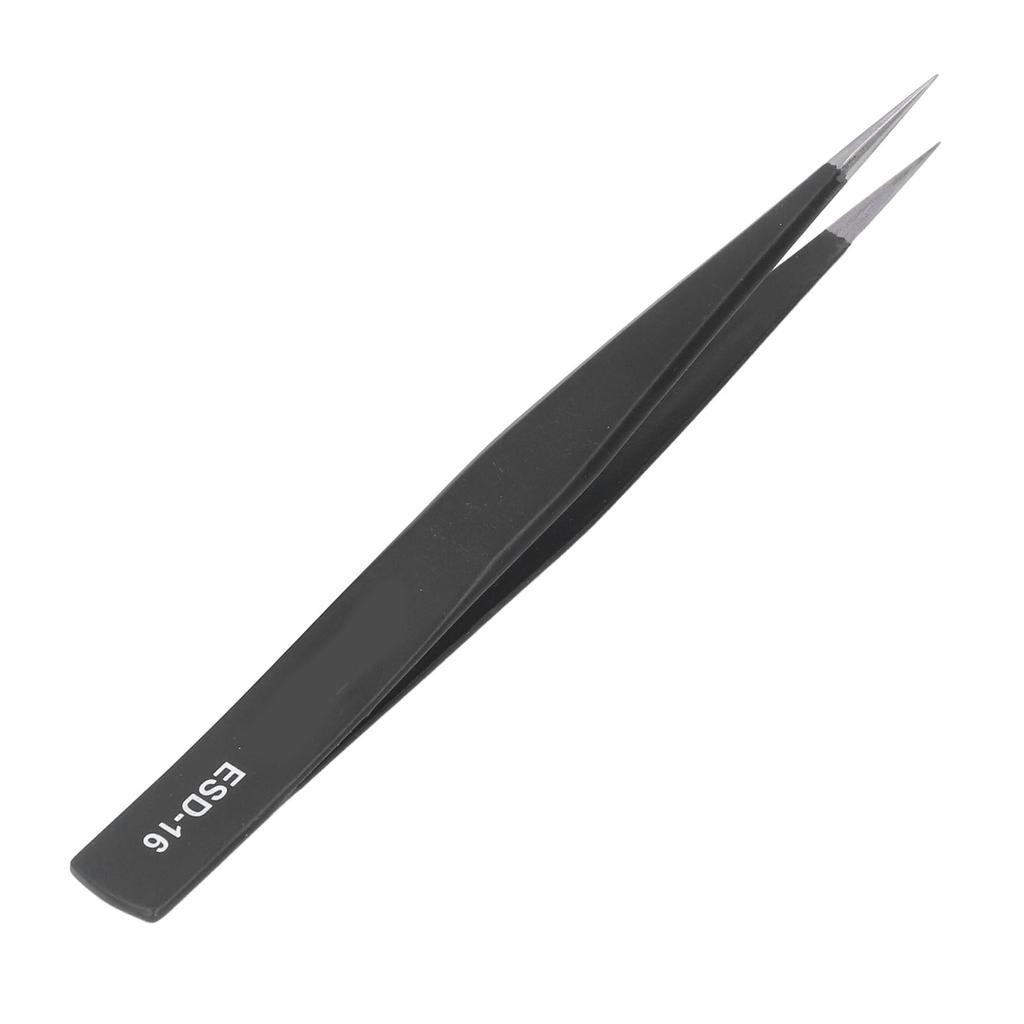 Multifunctional Pointed Anti Static Tweezers Stainless Steel Plastic Coated Repair Tweezers