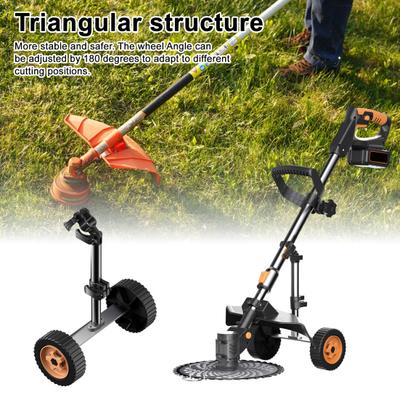 Weed Wacker Auxiliary Wheels Adjustable Height Lawn Mower Attachment Wheels Walk Behind String Trimmer Wheels for Easy Push Weed Trimmer