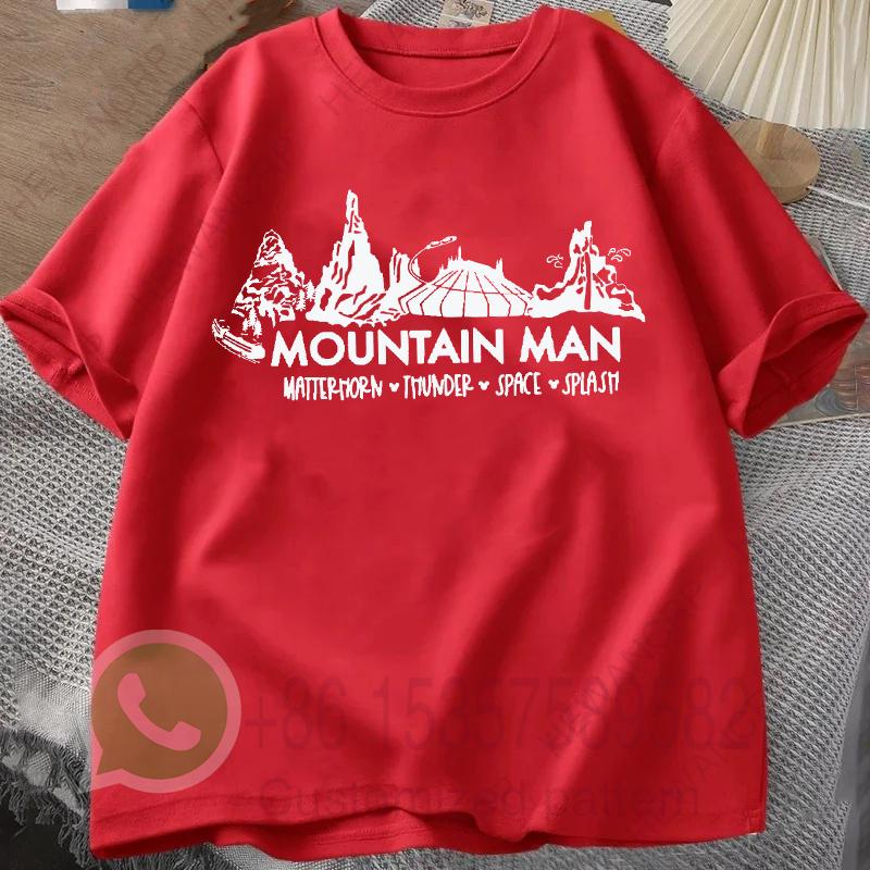 Mountain Mens Tracksuit Tshirt Round Neck Shortsleeved Tops Summer Casual Pullover Sportswear Fashion Breathable Streetwear