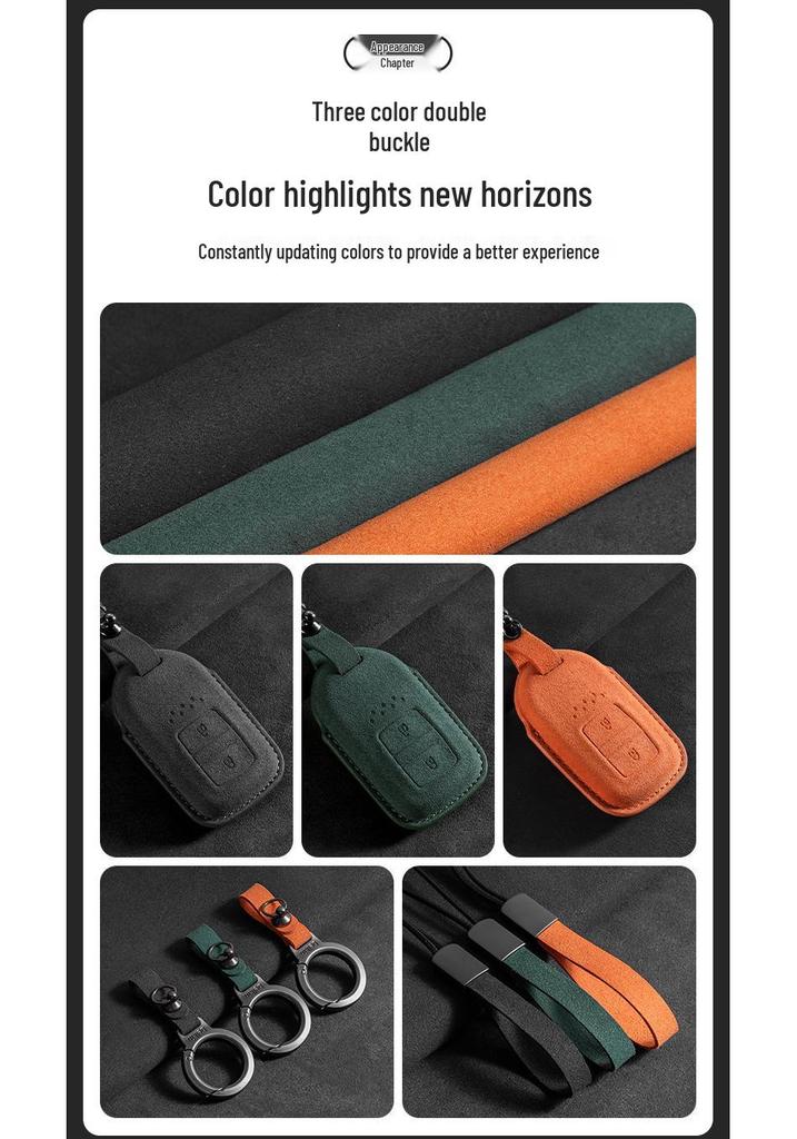 Compatible Car Key Case for Honda CRV, Accord 10th Gen, Civic, XRV, Guandao, Lingpai, Haoying, Binzhi - Cowhide Leather Bag