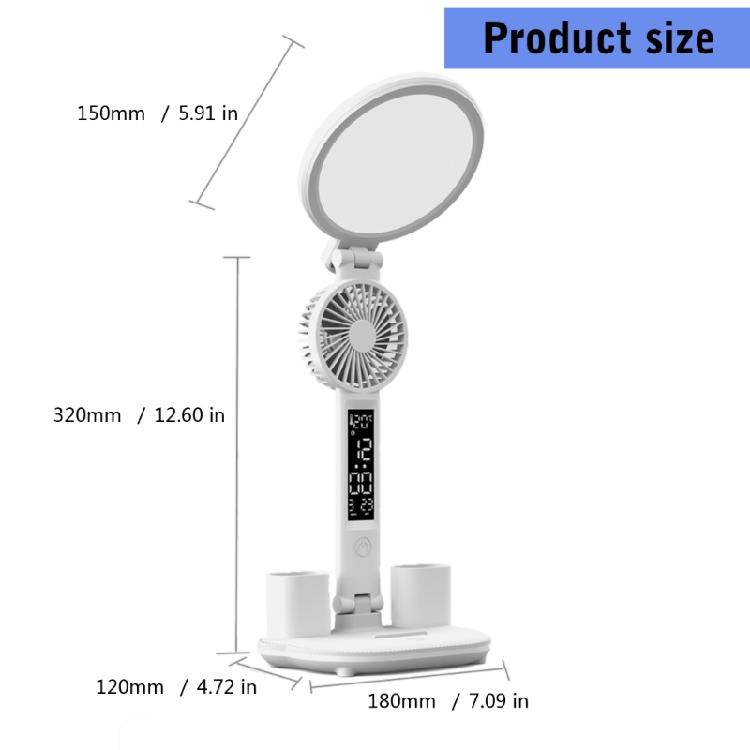 LED Ambient Light Lamp For Desk, 3200mAh Rechargeable Battery/USB Charging Table Lamp Fan for Study, Desk Reading Lamp