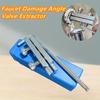Faucet Damage Valve Extractor Tool – 1/2-3/4 Inch Adjustable Angle, Steel Pipe & Screw Remover, Easy Grip Handle, Plumber's Essential Maintenance Kit