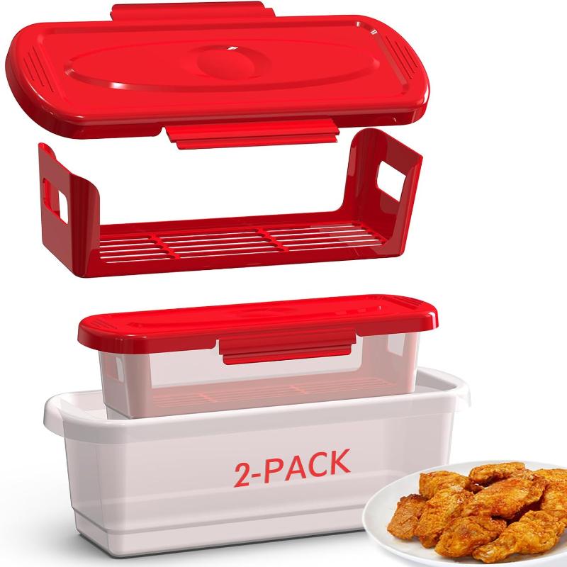 Batter Fish Breader Shaker Bowl With Breading Shaker Tray With Lids Shaker For Frying Chicken Wings Fish Onion Rings Veggies