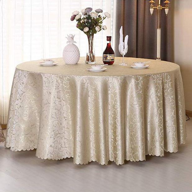 

Пылезащитная скатерть для банкетного стола, большая, коврик для стола, декор стола, жаккардовая круглая скатерть, отель 160CM белый