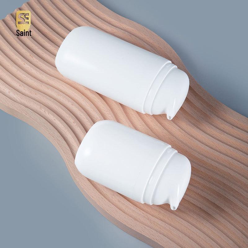 

Japanese 50ml/100ml Oval Vacuum Lotion Bottle - Portable Skincare Sunscreen Container 50ml White PP