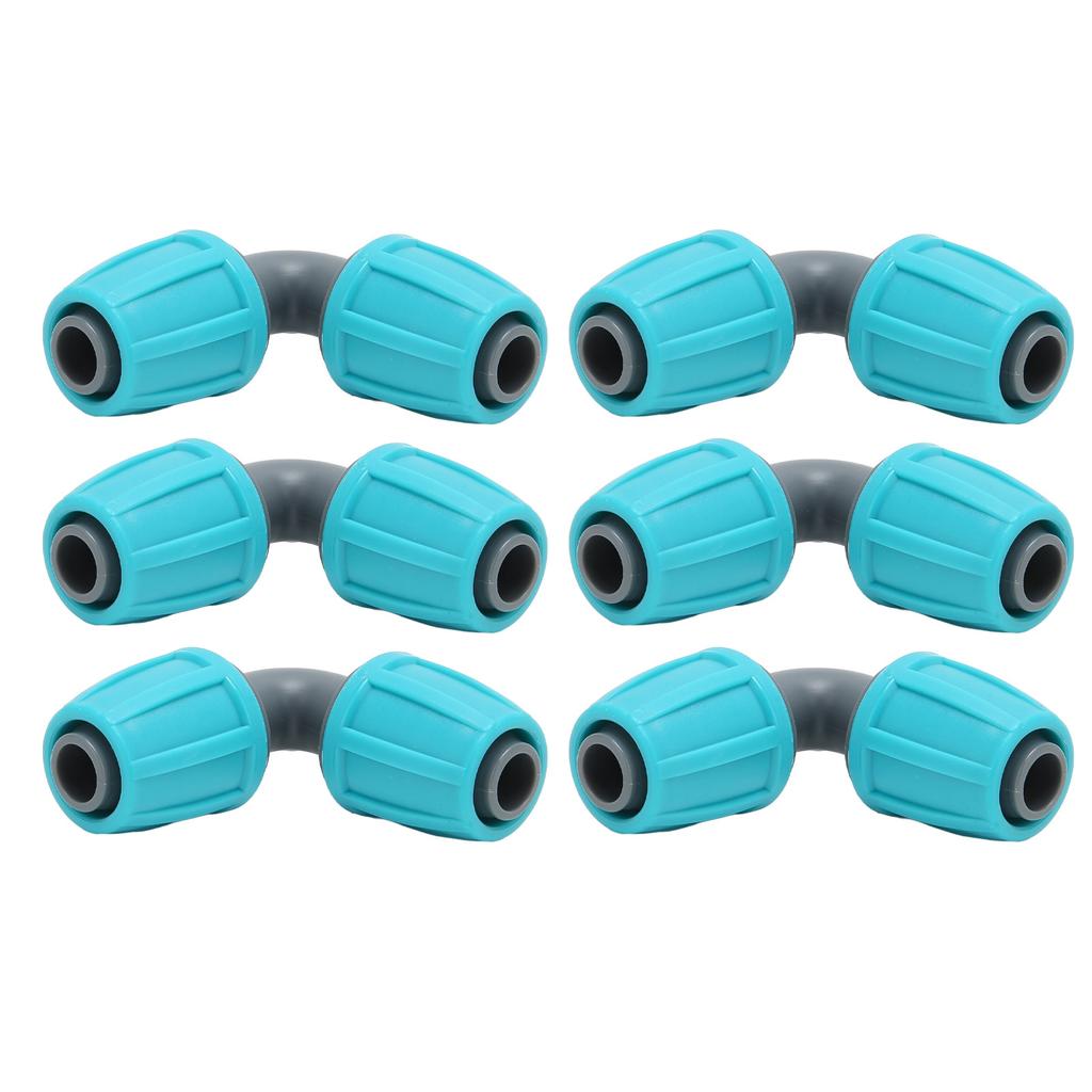 10 STÜCKE 16mm Lock Widerhakenverbinder PE 90 Grad Winkel Schlauchverbinder Garten Landwirtschaft Tropfbewässerung