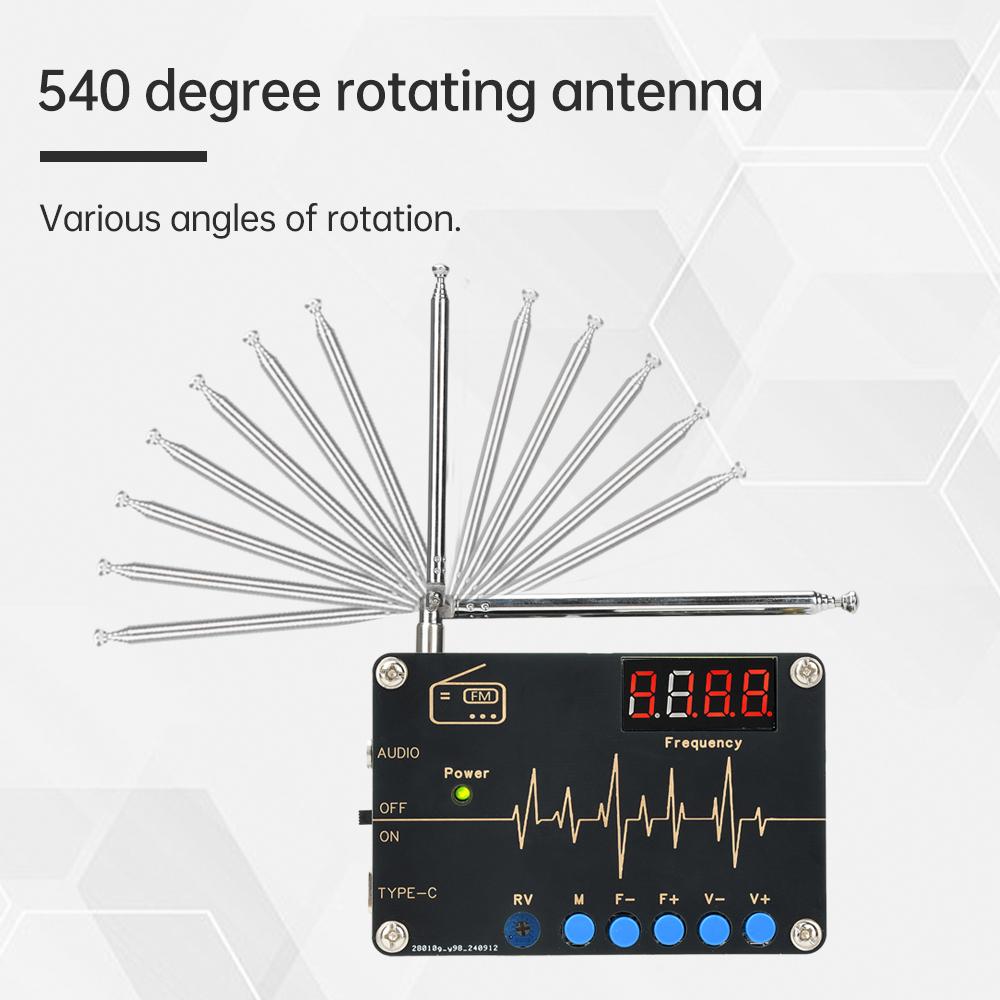 RDA5807M Radio DIY Elektronik-Bausatz UKW-Radio 87-108MHz mit Digitalröhrenanzeige Mikrocontroller Elektronische Lötprojekte