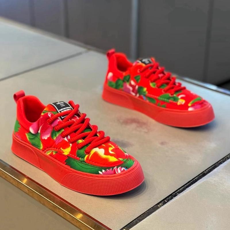 Herbst Freizeit Niedrige Schnürschuhe Weiche Sohle Leichte Kleine Weiße Board-Schuhe Schnürung Sportlich Persönlichkeit