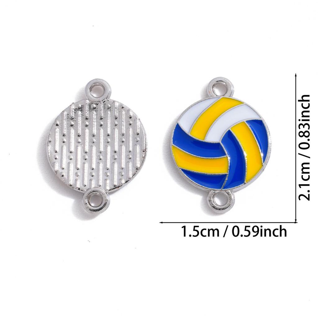 Pendentif rétro double pendant en forme de ballons de sport, accessoire de bijouterie en alliage