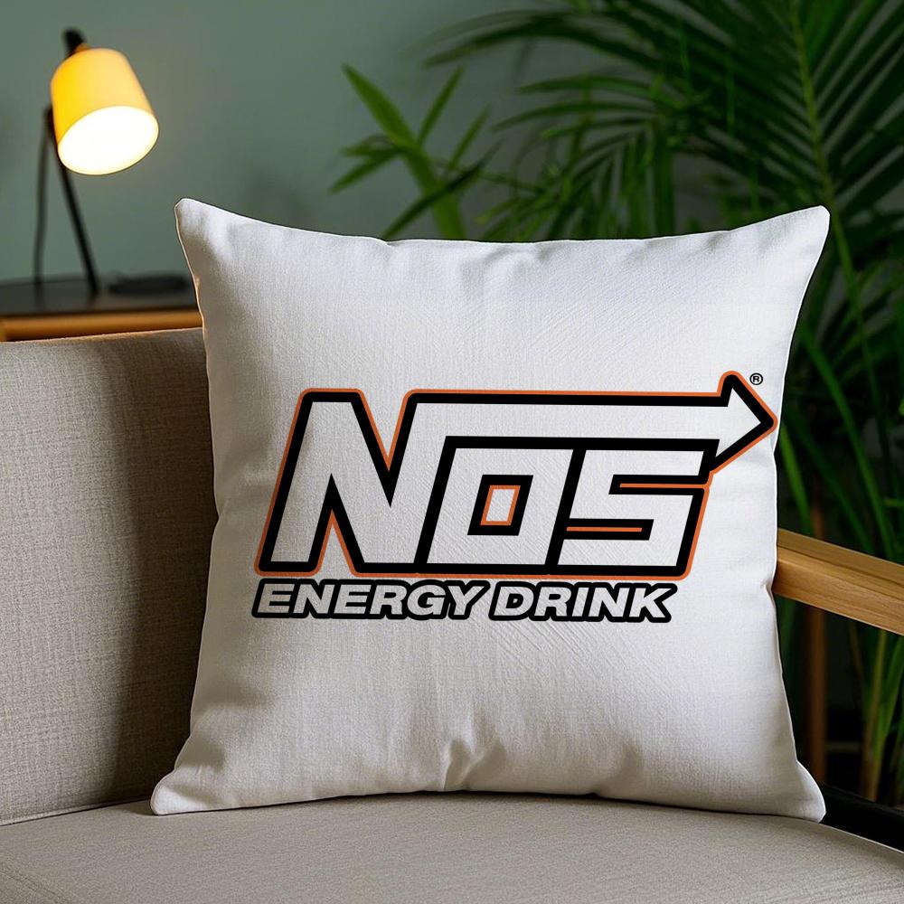 Design N-Nos Cushion Cover Plush Fabric Soft Double-Sided Printed Invisible Zipper Sofa Pillow Case Home Decor