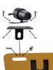 ALECLOT Motorcycle Dash Cam Camera Stay, Rear, Left and Right Universal Use, 1 Piece,