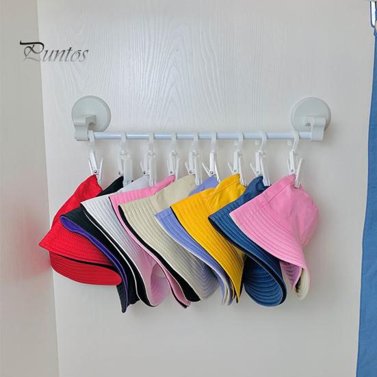 2Pcs Hat Clip Windproof Anti-slip Clothing Drying Hanger Hooks Rotating Clothespin for Hats Towels Socks