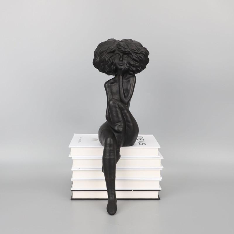 Modern Abstract Art Figure Sculptures, Resin Crafts, Statues, Fashionable Girl Figure Portraits, Home Decoration Accessories