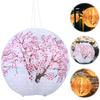 Solar Powered Cherry Blossom Lights Nylon Colth Chinese Traditional Hanging Lanterns IP65 Waterproof for Patio Garden Decor