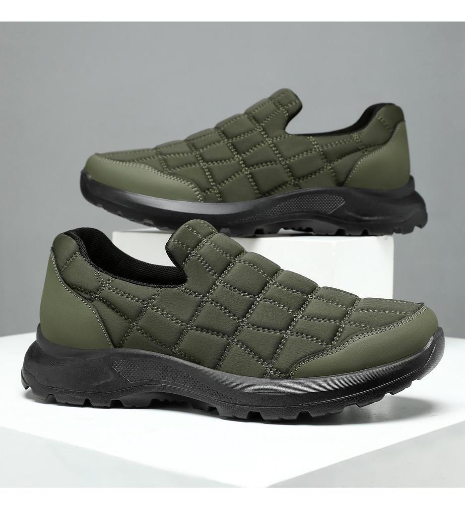 Męskie wsuwane buty codzienne na grubej podeszwie - Niski krój w stylu taty