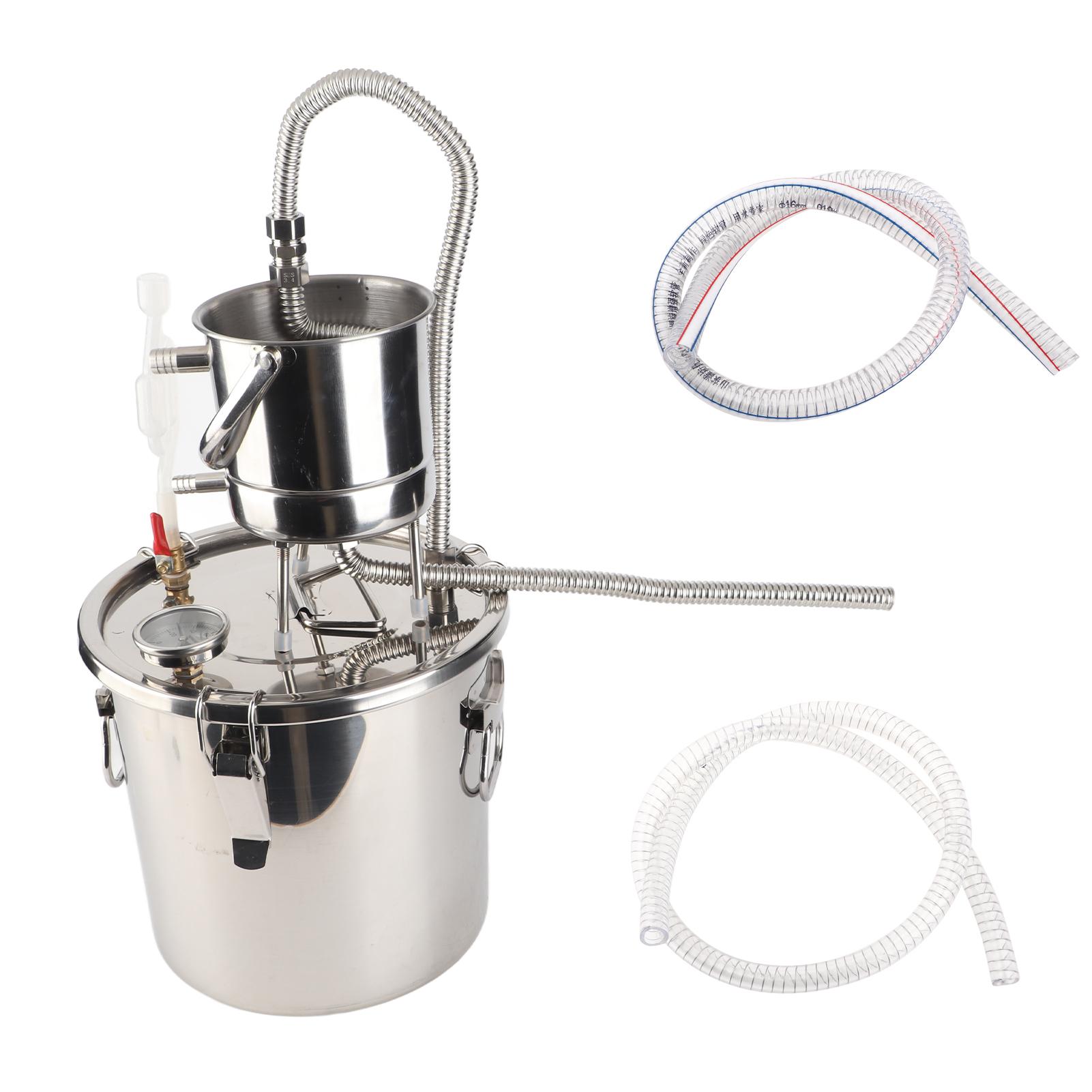 

Small Home Brew Stainless Steel Boiler Wine Making Device Kit Water Distiller Equipment