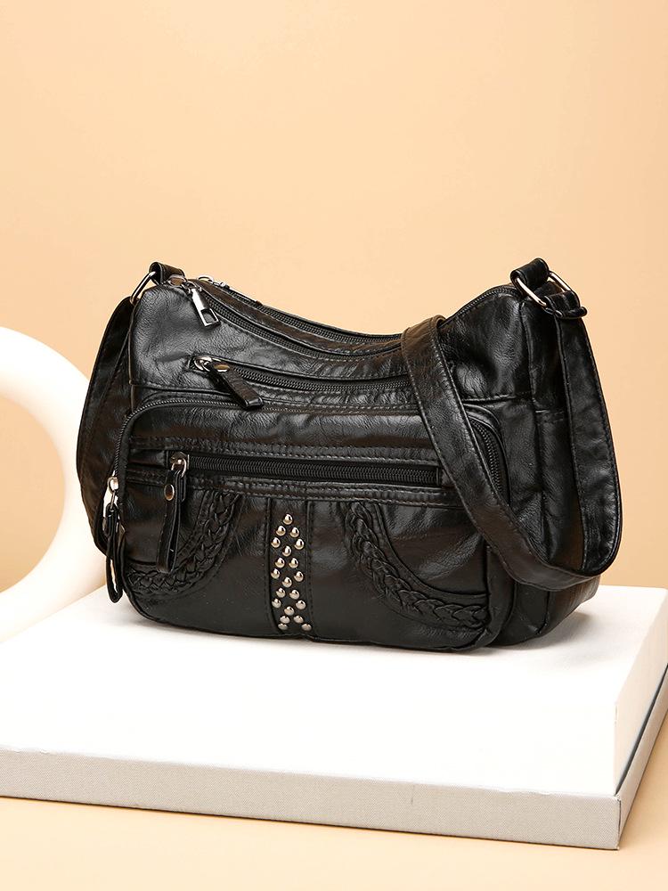 Women's Soft Multi-Compartment Crossbody Bag - Versatile, Casual, Large Capacity