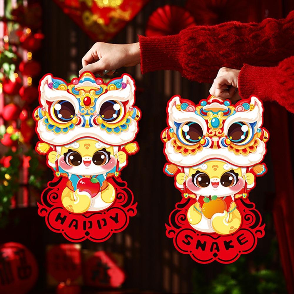 Chinese Lunar 3D Fu Character Door Sticker Cartoon Door Couplet Ornaments  Festive Celebration
