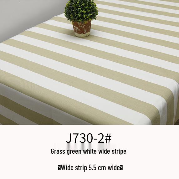 Plaid Cotton Linen Tablecloth and Cushion Fabric Set