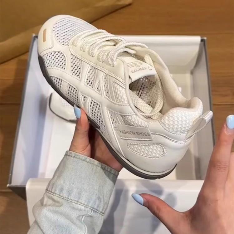 Thick-soled mesh breathable Forrest Gump shoes women's 2025 summer new inner height increase German training shoes casual versatile sports dad shoes