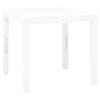 VidaXL Garden Table White 78x78x72 Cm Plastic